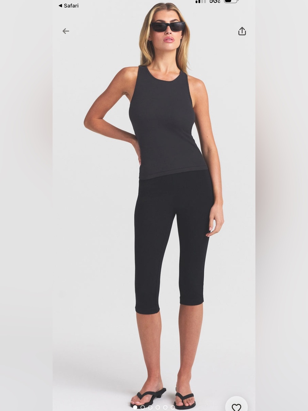 SKIMS NWT Essential High Waisted Capri - Obsidian